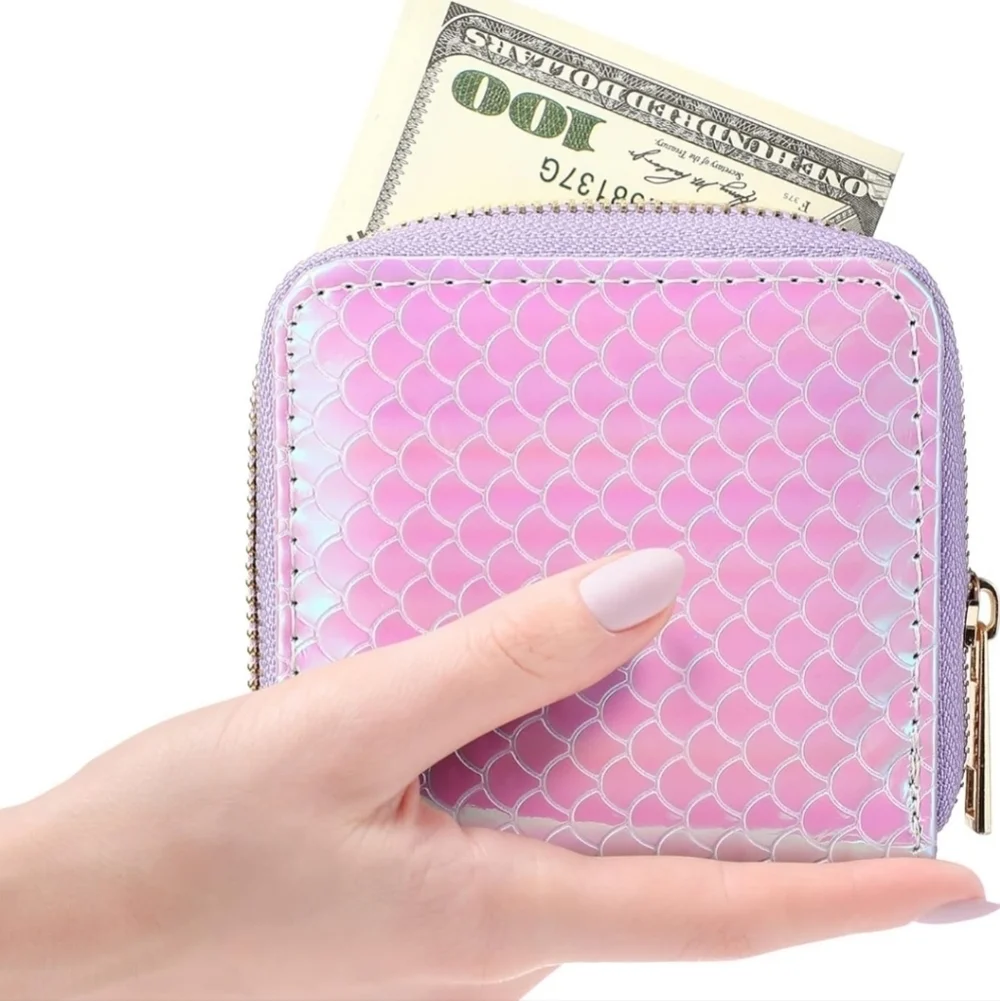 Holographic Mermaid Scale Wallet